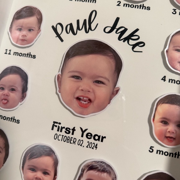 3D Baby Milestones Shadow Box: Personalized First Year Keepsake - Picture 13 of 13